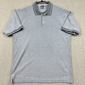 Vtg Mcintosh & Seymour Polo Men 2XL Black Heather Short Sleeve Soccer Gear Rugby